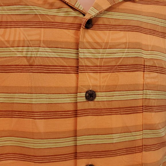 Tommy Bahama SILK Mens L Shirt Pocket Long Sleeve - Picture 4 of 9